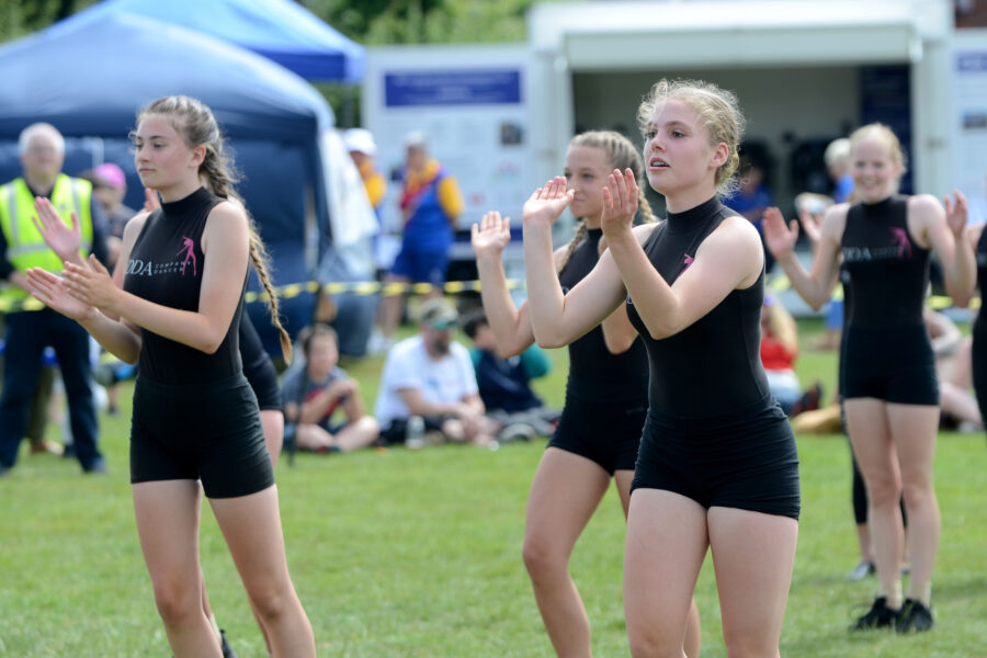 East Devon Dance Academy performing on Allhallows Field at Honiton Market Charter Day 2025