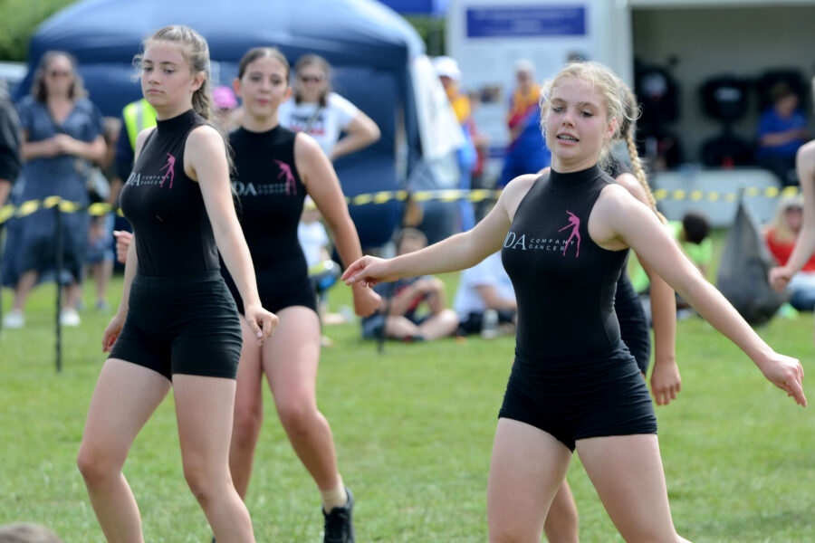 East Devon Dance Academy performing on Allhallows Field at Honiton Market Charter Day 2025